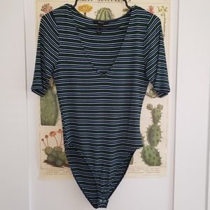 Striped bodysuit